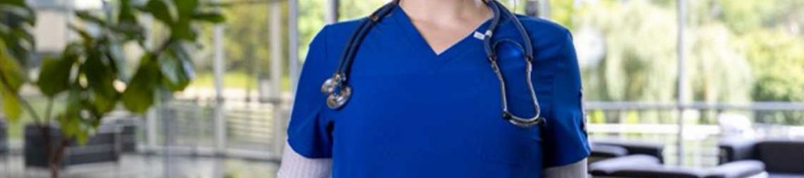 Madonna nursing student smiling in lobby